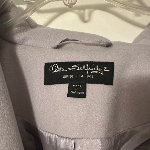 Miss Selfridge Midi Coat in Purple - Picture 5 of 5